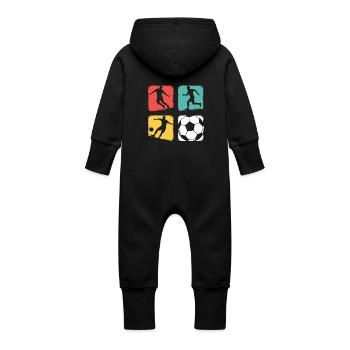 Conception de football - Garçon et fille - Grenouillère à capuche bio en molleton Bébé - vanille - Dos