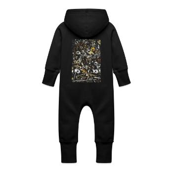 screws vis - Grenouillère à capuche bio en molleton Bébé - vanille - Dos