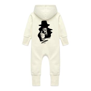 démon - Grenouillère à capuche bio en molleton Bébé - vanille - Dos