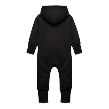 42 - Baby Bio Sweat Overall mit Kapuze - Vanille-Milchshake - Hinten