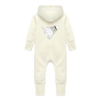 Federball - Baby Bio Sweat Overall mit Kapuze - Vanille-Milchshake - Hinten