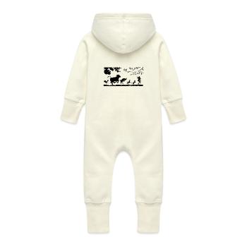djur - Ekologisk sweatoverall med luva baby - vaniljmilkshake - Bak
