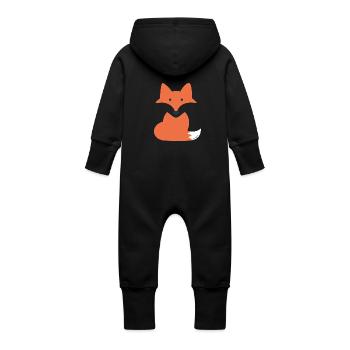 Clean Simplyfox - Baby Bio Sweat Overall mit Kapuze - Vanille-Milchshake - Hinten