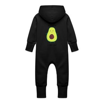 Chemise de partenaire Avocat Partie 1 - Grenouillère à capuche bio en molleton Bébé - vanille - Dos