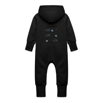 Problèmes d'étudiant - Partitions, loisirs, chemise de nuit - Grenouillère à capuche bio en molleton Bébé - vanille - Dos