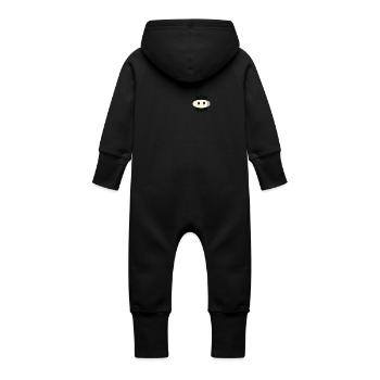 Kawaii Seeigel Pocket Design - Baby Bio Sweat Overall mit Kapuze - Vanille-Milchshake - Hinten