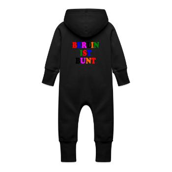 Berlin ist bunt - Baby Bio Sweat Overall mit Kapuze - Vanille-Milchshake - Hinten