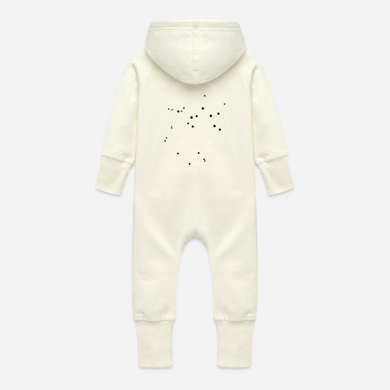 Sagittaire - Grenouillère à capuche bio en molleton Bébé - vanille