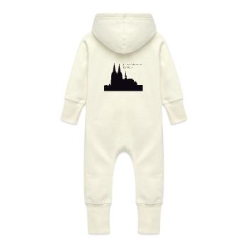 Cathédrale de Cologne - Grenouillère à capuche bio en molleton Bébé - vanille - Dos