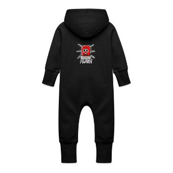 Alarm2 - Baby Organic Sweat Overalls With Hood - vanilla - Back