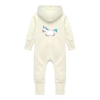 Cute Unicorn - Grenouillère à capuche bio en molleton Bébé - vanille - Dos