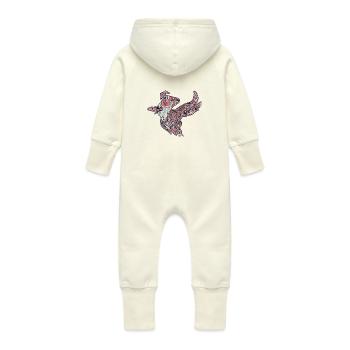 Goldfisch - Baby Bio Sweat Overall mit Kapuze - Vanille-Milchshake - Hinten