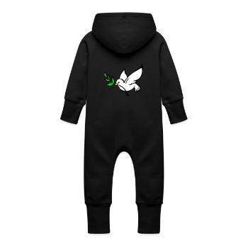 dove of peace - Baby Organic Sweat Overalls With Hood - vanilla - Back