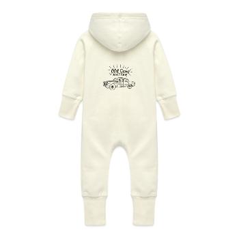 Old Cars Matter - Baby Organic Sweat Overalls With Hood - vanilla - Back