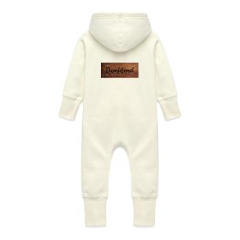 enfant du village - Grenouillère à capuche bio en molleton Bébé - vanille - Dos