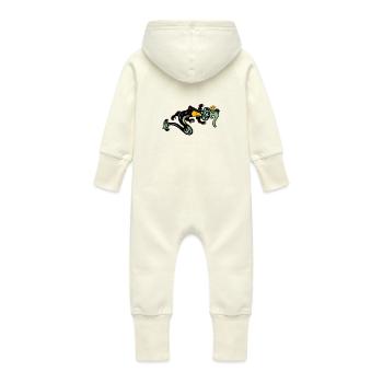 tribal - Grenouillère à capuche bio en molleton Bébé - vanille - Dos