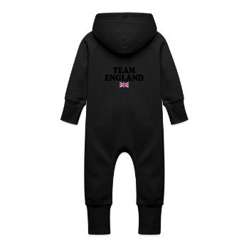 angleterre - Grenouillère à capuche bio en molleton Bébé - vanille - Dos