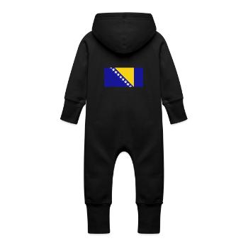 Bosnie-Herzégovine - Grenouillère à capuche bio en molleton Bébé - vanille - Dos