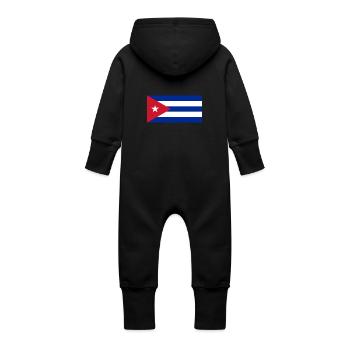 Cuba - Grenouillère à capuche bio en molleton Bébé - vanille - Dos