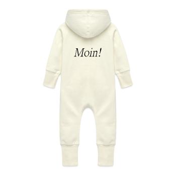 Moin - Grenouillère à capuche bio en molleton Bébé - vanille - Dos