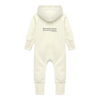 Soyez vous-même - Grenouillère à capuche bio en molleton Bébé - vanille - Dos