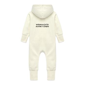 marché de noël crew - Grenouillère à capuche bio en molleton Bébé - vanille - Dos