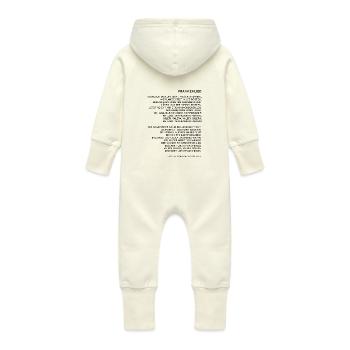 Frankenlied Franken - Grenouillère à capuche bio en molleton Bébé - vanille - Dos