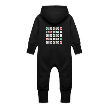 Croix du Pays Basque - Grenouillère à capuche bio en molleton Bébé - vanille - Dos