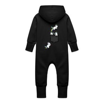 Licornes dans votre poche / LICORNE - Grenouillère à capuche bio en molleton Bébé -  - Dos