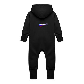Hélicoptère Russie Flag Enfants - Grenouillère à capuche bio en molleton Bébé - vanille - Dos