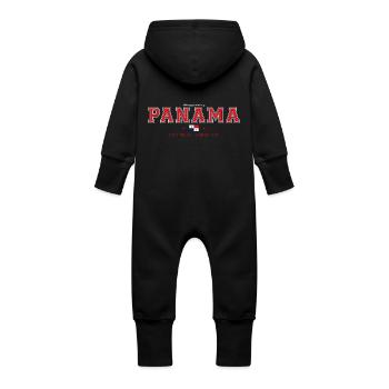 Panama - Baby Organic Sweat Overalls With Hood - vanilla - Back