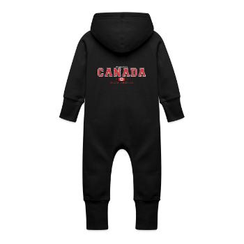 Canada - Grenouillère à capuche bio en molleton Bébé - vanille - Dos