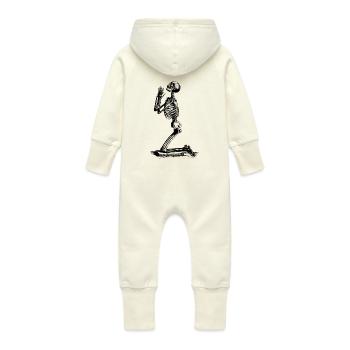 Skelett Pray - Baby Bio Sweat Overall mit Kapuze - Vanille-Milchshake - Hinten