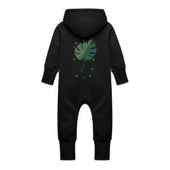 Better Life Plants - Baby Organic Sweat Overalls With Hood - vanilla - Back
