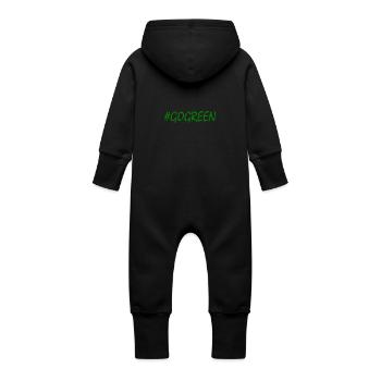 Go green - Baby Bio Sweat Overall mit Kapuze - Vanille-Milchshake - Hinten