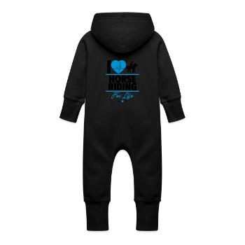 J’adore rouler – toute ma vie - Grenouillère à capuche bio en molleton Bébé - vanille - Dos