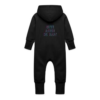 Bitte Raven Party Rave Disco Fete Spaß - Baby Bio Sweat Overall mit Kapuze - Vanille-Milchshake - Hinten