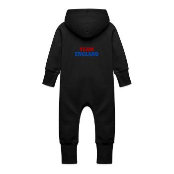 angleterre - Grenouillère à capuche bio en molleton Bébé - vanille - Dos