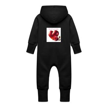 Sans nom - Grenouillère à capuche bio en molleton Bébé - vanille - Dos