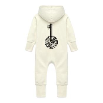 Art Arabe - Baby Organic Sweat Overalls With Hood - vanilla - Back