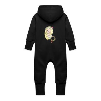 Moyen Age, fille de fleur, blond, rose - Grenouillère à capuche bio en molleton Bébé - vanille - Dos