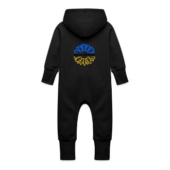 Slava ukraini - Grenouillère à capuche bio en molleton Bébé - vanille - Dos
