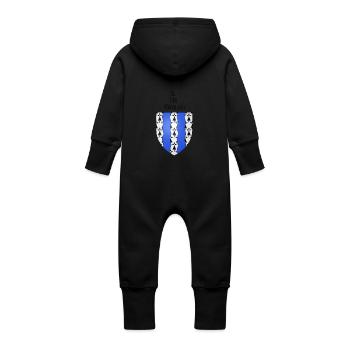 he ha gwilen / Ille et Vilaine - Baby Organic Sweat Overalls With Hood - vanilla - Back