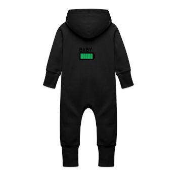 Baby voller Energy Akku voll Shirt - Baby Bio Sweat Overall mit Kapuze -  - Hinten