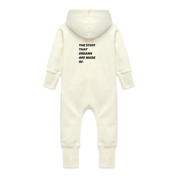 Spruch Zitat Filmzitat Quote Phrase - Baby Bio Sweat Overall mit Kapuze - Vanille-Milchshake - Hinten
