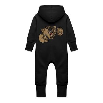 porter - Grenouillère à capuche bio en molleton Bébé - vanille - Dos