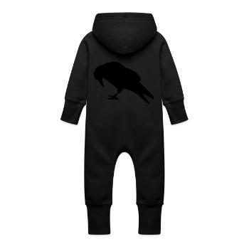 raven - Baby Bio Sweat Overall mit Kapuze - Vanille-Milchshake - Hinten