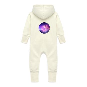 Raum-020 - Baby Bio Sweat Overall mit Kapuze - Vanille-Milchshake - Hinten