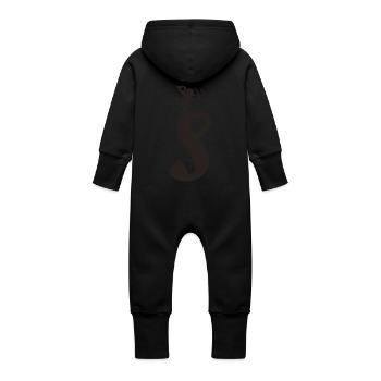 S - Grenouillère à capuche bio en molleton Bébé - vanille - Dos