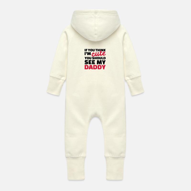 Papa - Baby Bio Sweat Overall mit Kapuze - Vanille-Milchshake